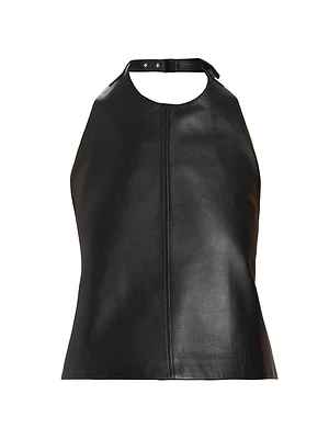 Leather Bib Top