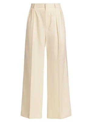 Evening Wool Wide-Leg Trousers