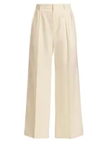 Evening Wool Wide-Leg Trousers