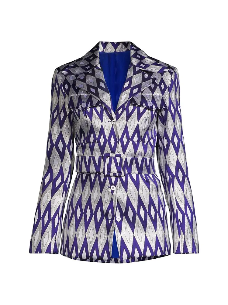 Lucille Geometric Jacquard Jacket