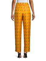 Salome Cherry-Print Trousers