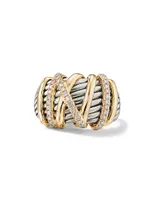 Helena Statement Ring with 18K Yellow Gold & Diamonds