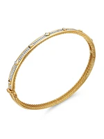 Modern Renaissance Bracelet 18K Yellow Gold With Full Pavé Diamonds