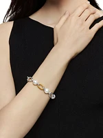 Madison 11-12MM Pearl Chain Bracelet with 18K Yellow Gold