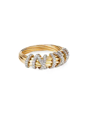 Helena Small Ring 18K Yellow Gold With Diamonds