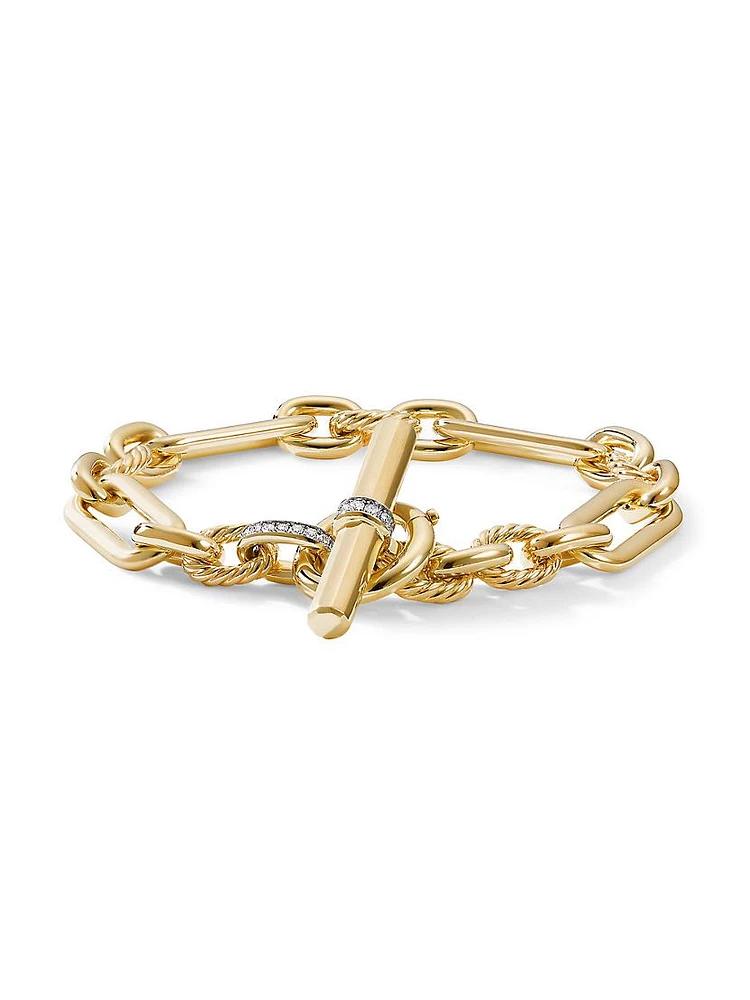 Lexington 18K Yellow Gold & Diamond Chain Toggle Bracelet