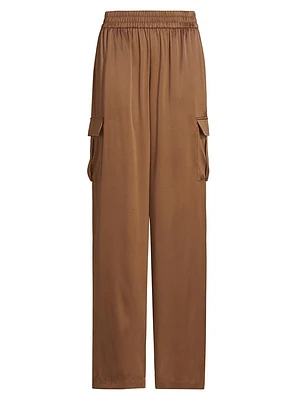 Nazanin Silk-Blend Cargo Pants