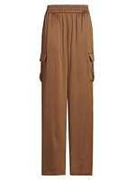 Nazanin Silk-Blend Cargo Pants