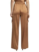 Nazanin Silk-Blend Cargo Pants