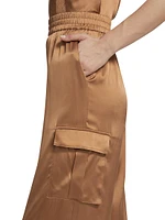 Nazanin Silk-Blend Cargo Pants