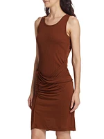 Mix Media Draped Minidress