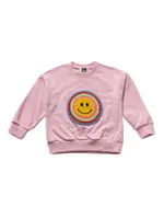 Baby Girl's, Little Girl's & Smiley Sweatsuit