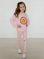 Baby Girl's, Little Girl's & Smiley Sweatsuit