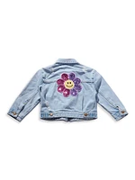 Little Girl's Patched Denim Jacket