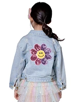 Little Girl's Patched Denim Jacket