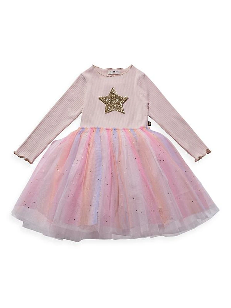 Baby Girl's,Little Girl's & Girl's Ombré Star Tutu Dress