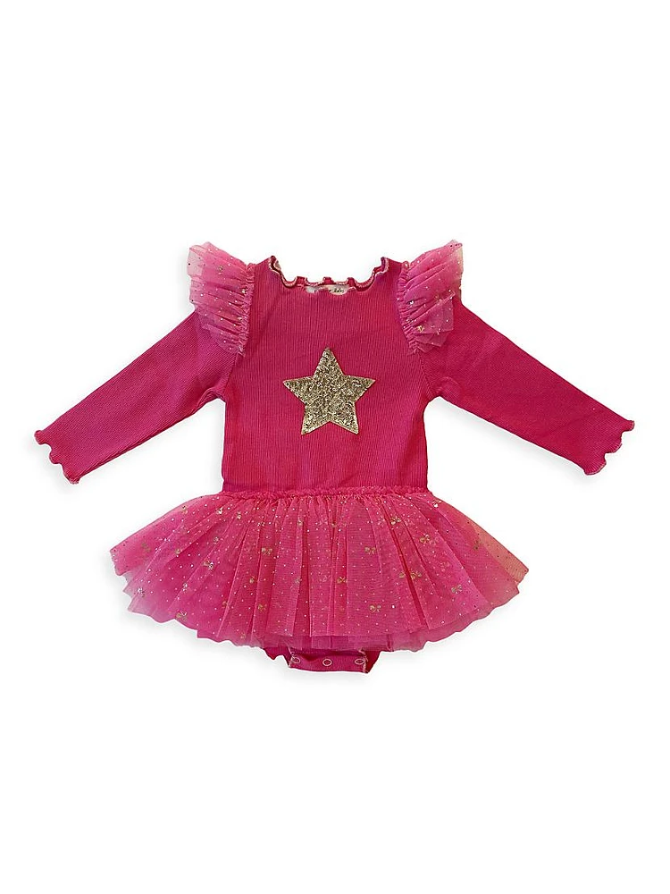 Baby Girl's Sequin Star Frill Tutu Dress