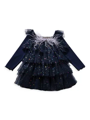 Baby Girl's,Little Girl's & Dot Tiered Tutu Dress