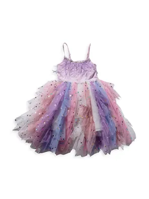 Baby Girl's,Little Girl's & Waved Tiered Tutu Dress