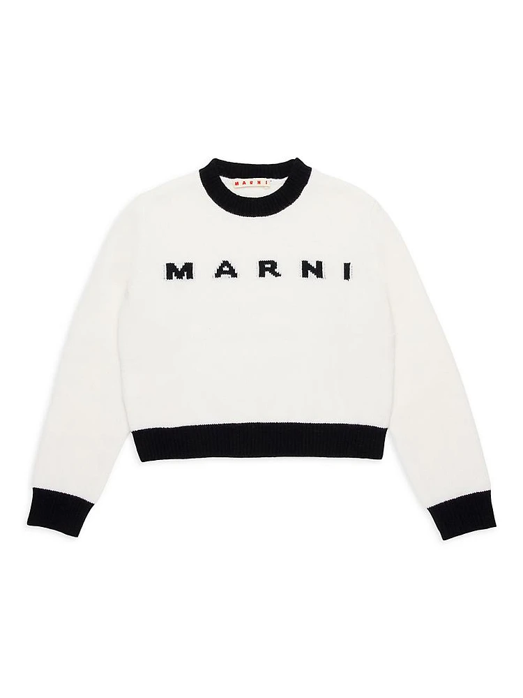 Little Girl's & Logo Wool-Blend Sweater