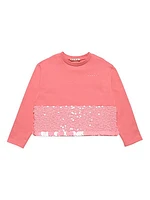 Little Girl's & Girl's Sequined Crewneck Sweatshirt