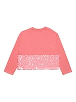 Little Girl's & Girl's Sequined Crewneck Sweatshirt