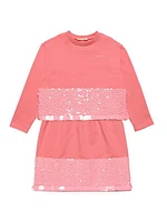 Little Girl's & Girl's Sequined Crewneck Sweatshirt