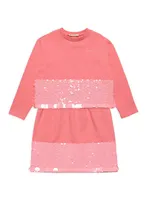 Little Girl's & Sequined Crewneck Sweatshirt