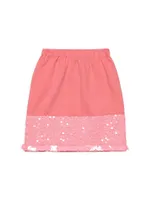 Little Girl's & Sequined Cotton Skirt