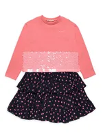 Little Girl's & Polka Dot Ruffle Skirt