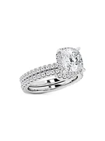 14K White Gold & 3.75 TCW Lab-Grown Diamond 2-Piece Wedding Ring Set