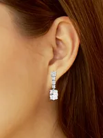 18K White Gold & 5.25 TCW Lab-Grown Diamond Drop Earrings