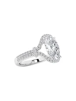 18K White Gold & 3.6 TCW Lab-Grown Diamond Engagement Ring