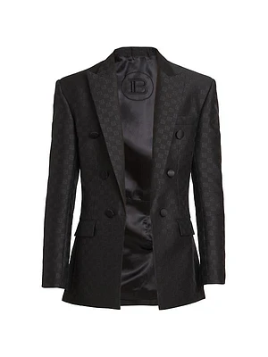 Virgin Wool Monogram Jacquard Sport Coat