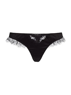 Lace Inset Thong