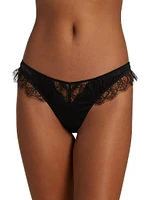 Lace Inset Thong