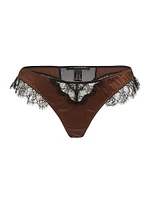 Lace Inset Thong
