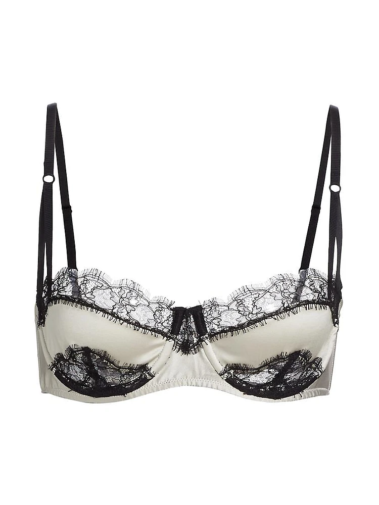 Lace Inset Balconette Bra