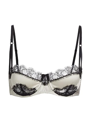 Lace Inset Balconette Bra