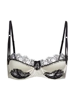 Lace Inset Balconette Bra