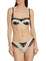 Lace Inset Balconette Bra