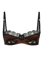 Lace Inset Balconette Bra