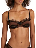 Lace Inset Balconette Bra