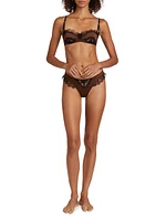 Lace Inset Balconette Bra
