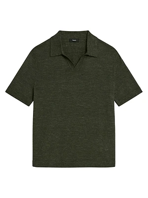 Brenan Linen-Blend Polo Shirt