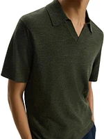 Brenan Linen-Blend Polo Shirt