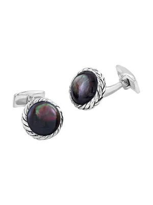 COLLECTION 925 Sterling Silver & Mother Of Pearl Cufflinks