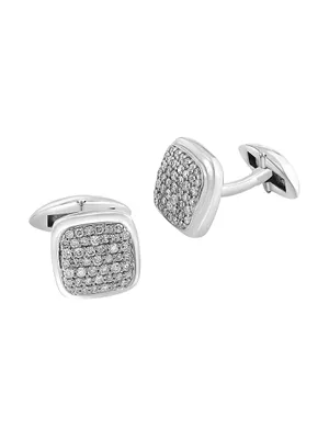 COLLECTION Diamond & 925 Sterling Silver Cufflinks