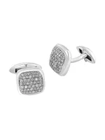 COLLECTION Diamond & 925 Sterling Silver Cufflinks