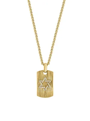COLLECTION 14K Yellow Gold & 0.15 TCW Diamond Pendant Necklace